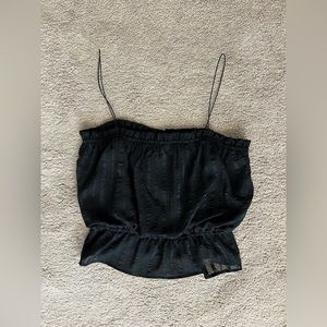Lulu’s Cropped Peplum Tank Top